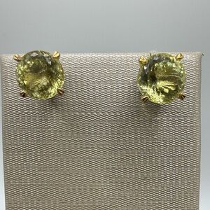 NEW Gems En Vogue Lemon Quartz Stud Earrings 925 NH